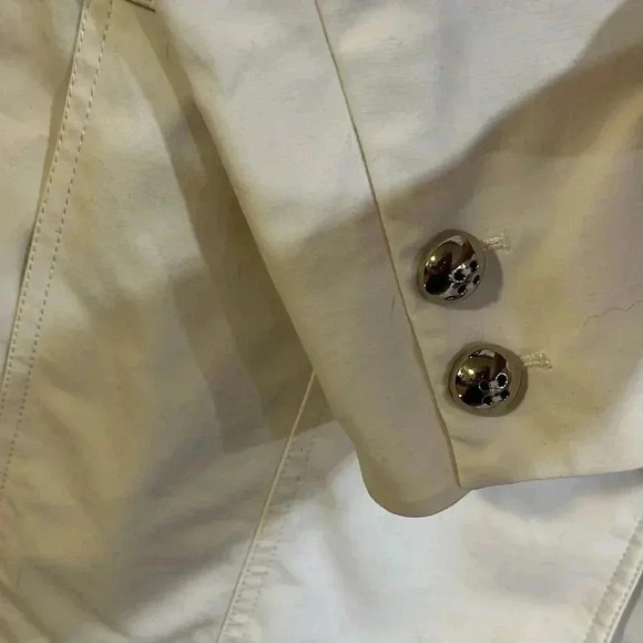 [US12]Etcetera-Anthropologie Cream Double  Breasted Blazer Jacket Trench coat - Picture 6 of 8